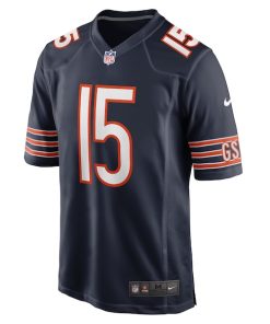 Alternative view of Rome Odunze Chicago Bears Nike 2024 NFL Draft First Round Pick Player Game Jersey - Navy