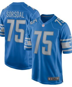 Colby Sorsdal Detroit Lions Nike Team Game Jersey - Blue