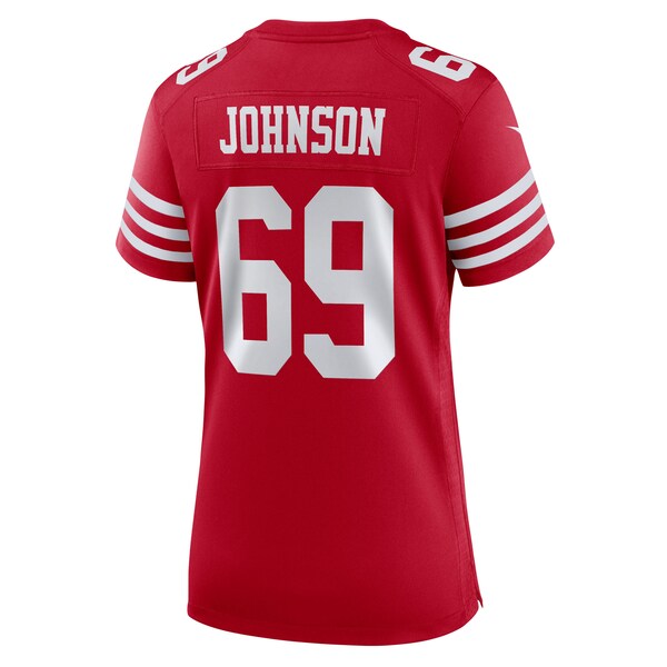 Zack Johnson San Francisco 49ers Nike Women's Team Game Jersey - Scarlet - Image 3