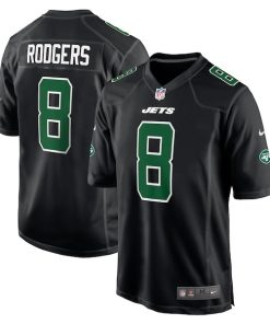 New York Jets Nike Fashion Game Custom Jersey - Black
