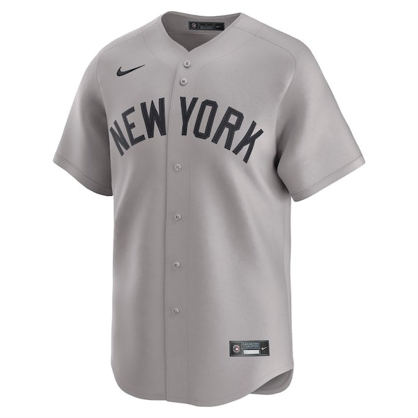 New York Yankees Nike Away Limited Custom Jersey - Gray/White - Image 3