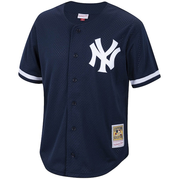 Reggie Jackson New York Yankees Cooperstown Collection Mesh Batting Practice Button-Up Jersey - Navy - Image 2