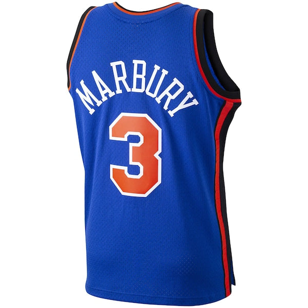 Stephon Marbury New York Knicks Hardwood Classics Swingman Jersey - Blue - Image 3