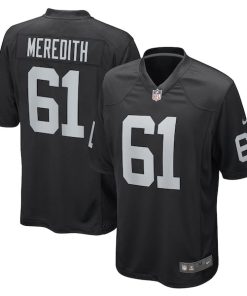 Jordan Meredith Las Vegas Raiders Nike Game Player Jersey - Black