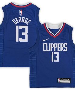 Paul George LA Clippers Preschool Nike 2020/21 Fast Break Replica Jersey - Royal - Icon Edition