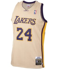 Alternative view of Men's Los Angeles Lakers Kobe Bryant Gold 2008-09 Hardwood Classics Authentic Player Jersey