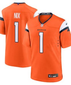 Bo Nix Denver Broncos Nike 2024 NFL Draft First Round Pick Player Game Jersey - Orange