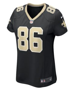 Alternative view of Michael Jacobson New Orleans Saints Nike Women's  Game Jersey -  Black