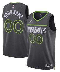 Minnesota Timberwolves Jordan Brand Unisex 2022/23 Swingman Custom Jersey - Statement Edition - Black