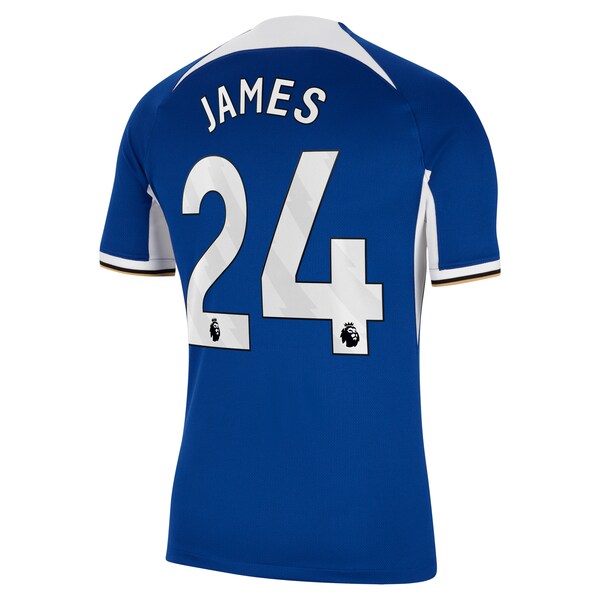 Reece James Chelsea Nike 2023/24 Home Stadium Replica Jersey - Blue/Mint/Navy - Image 4
