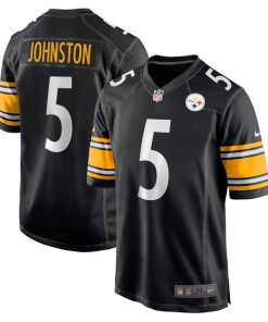 Alternative view of Cameron Johnston Pittsburgh Steelers Nike  Game Jersey -  Black