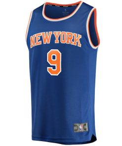 Alternative view of RJ Barrett New York Knicks  Replica Fast Break Jersey Blue - Icon Edition