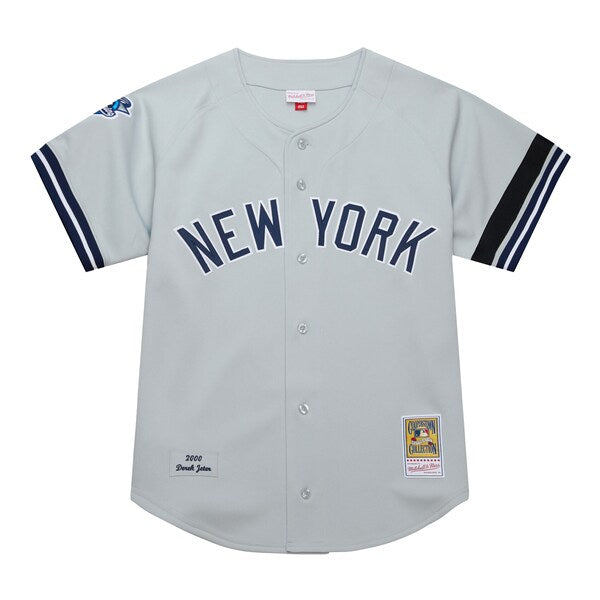 Derek Jeter New York Yankees Cooperstown Collection 2000 World Series Authentic Jersey - Gray - Image 2