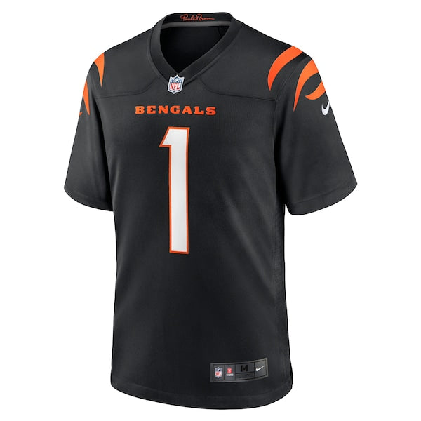 Ja'Marr Chase Cincinnati Bengals Nike 2021 NFL Draft First Round Pick Game Jersey - Black/Orange - Image 3