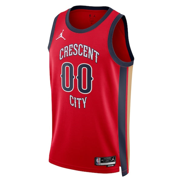 New Orleans Pelicans Jordan Brand Unisex Swingman Custom Jersey - Red - Statement Edition - Image 2