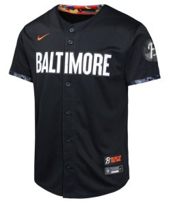 Alternative view of Baltimore Orioles Nike Youth City Connect Limited Jersey - Black