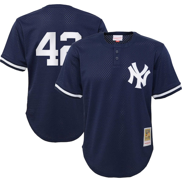 Mariano Rivera New York Yankees Youth Cooperstown Collection?Mesh Batting Practice Jersey - Navy