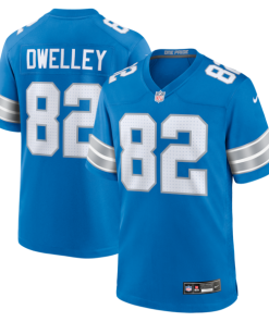 Ross Dwelley Detroit Lions Nike Team Game Jersey -  Blue