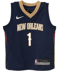Alternative view of Zion Williamson New Orleans Pelicans Nike Preschool Swingman Player Jersey - Icon Edition - Navy