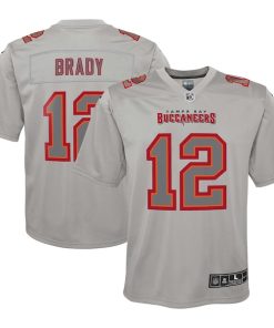 Tom Brady Tampa Bay Buccaneers Nike Youth Atmosphere Game Jersey - Gray