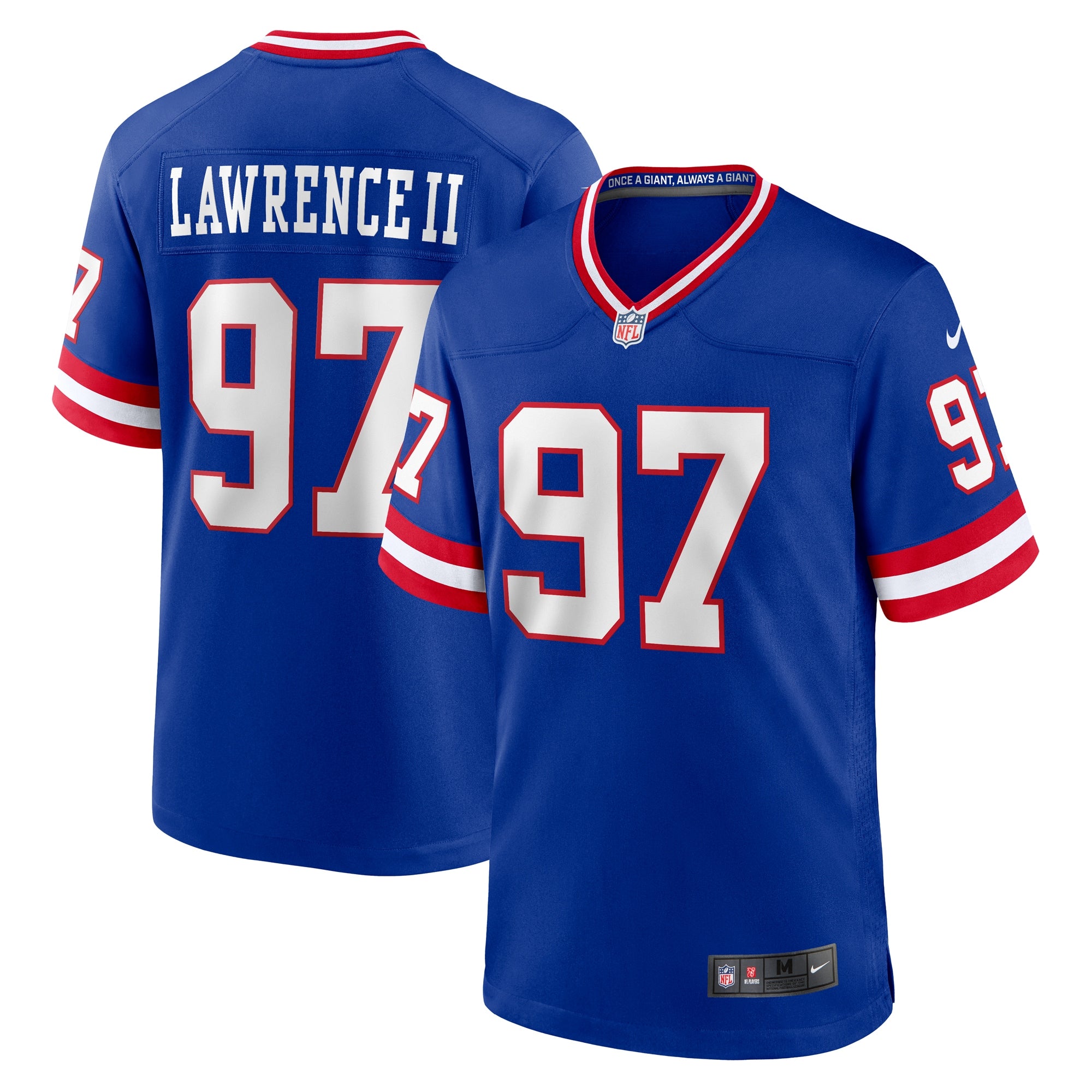 Dexter Lawrence II New York Giants Nike Game Player Jersey - White/Royal - Image 6
