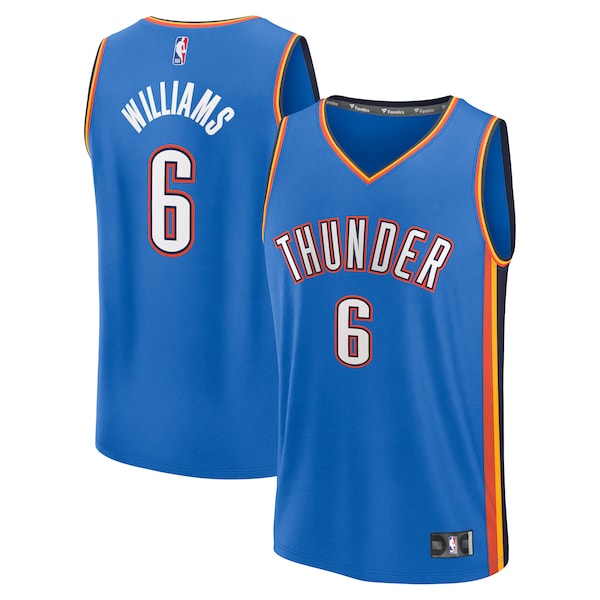 Jaylin Williams Oklahoma City Thunder Fast Break Replica Player Jersey - Icon Edition - Blue