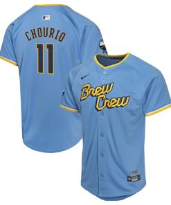 Jackson Chourio Milwaukee Brewers Nike Youth City Connect Limited Player Jersey - Powder Blue