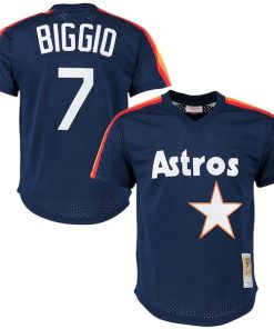 Craig Biggio Houston Astros Cooperstown Mesh Batting Practice Jersey - Navy