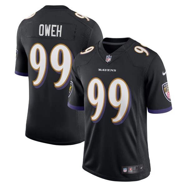Odafe Oweh Baltimore Ravens Nike Vapor Limited Jersey - Black/Purple - Image 2