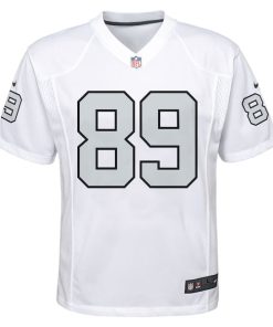 Alternative view of Brock Bowers Las Vegas Raiders Nike Youth Alternate Game Jersey - White