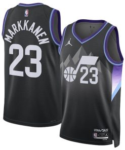 Lauri Markkanen Utah Jazz Jordan Brand Unisex 2024/25 Swingman Jersey - Statement Edition - Black