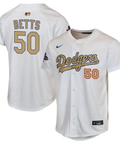 Mookie Betts Los Angeles Dodgers Nike Youth 2025 Gold Collection Limited Jersey - White