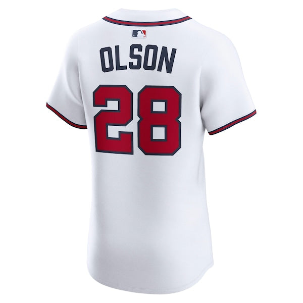 Matt Olson Atlanta Braves Nike Home Elite Player Jersey - White - Image 3
