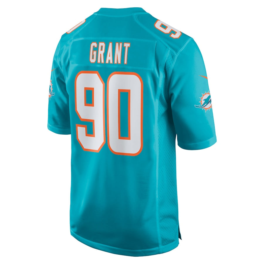 Kenneth Grant Miami Dolphins Nike 2025 NFL Draft First Round Pick Game Jersey - Aqua - Image 3