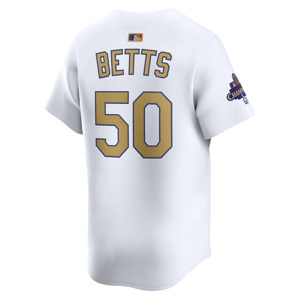 Mookie Betts Los Angeles Dodgers Nike 2025 Gold Collection Limited Jersey ยจC White - Image 3