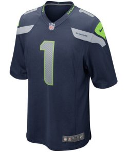 Alternative view of Warren Moon Seattle Seahawks Nike Game Retired Player Jersey - College Navy