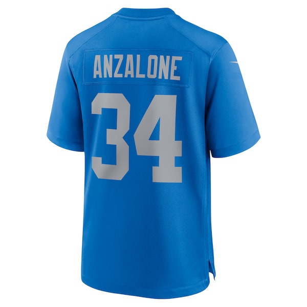 Alex Anzalone Detroit Lions Nike Alternate Game Jersey - Blue - Image 4