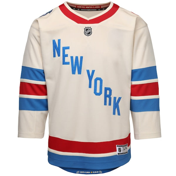 Mika Zibanejad New York Rangers Outerstuff Preschool 2026 NHL Winter Classic Premier Jersey - White - Image 2