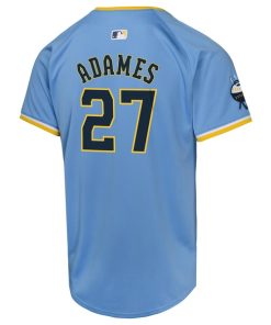 Alternative view of Willy Adames Milwaukee Brewers Nike Youth City Connect Limited Player Jersey - Powder Blue