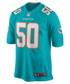 Alternative view of Chase Winovich Miami Dolphins Nike Team Game Jersey -  Aqua