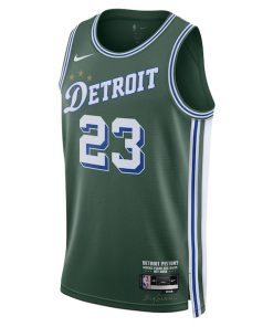 Alternative view of Jaden Ivey Detroit Pistons Nike 2022/23 Swingman Jersey - City Edition - Green