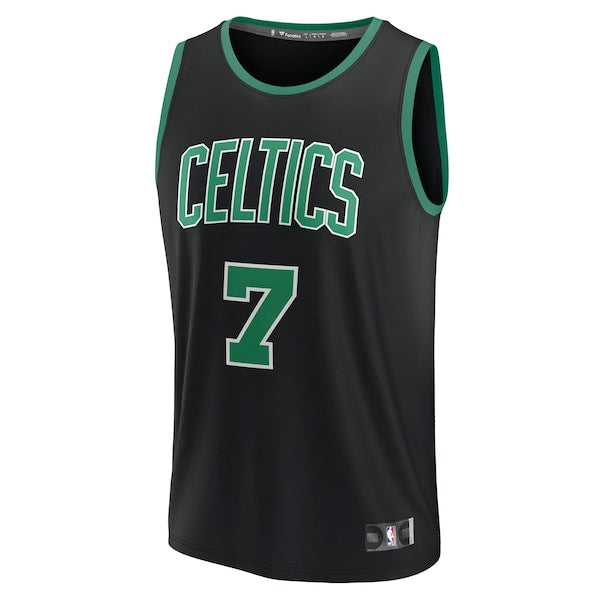 Jaylen Brown Boston Celtics Fast Break Replica Player Jersey - Statement Edition - Black - Image 2