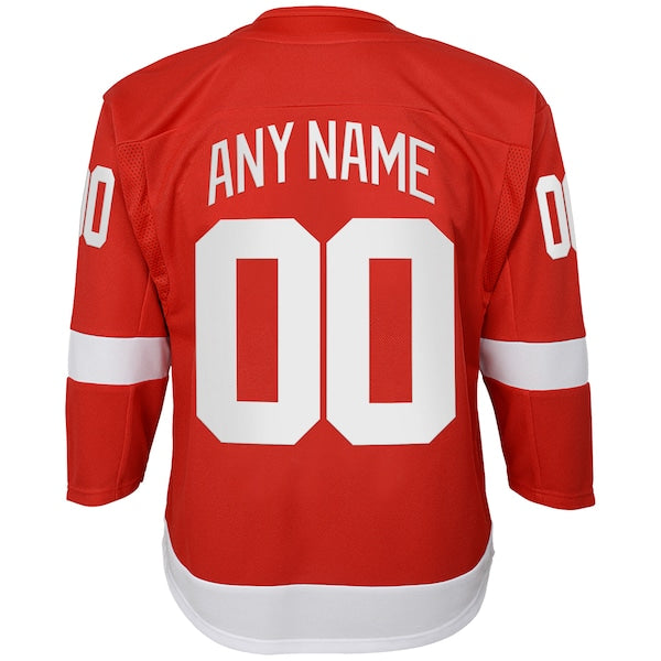 Detroit Red Wings Youth Home Custom Premier Jersey - Red - Image 3