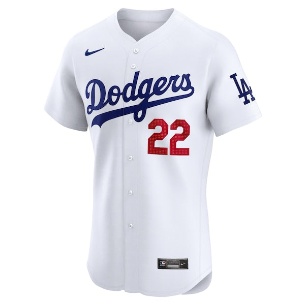 Clayton Kershaw Los Angeles Dodgers Nike Home Elite Player Jersey - White - Image 2
