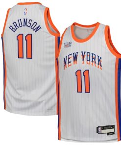 Jalen Brunson New York Knicks Nike Youth 2024/25 Swingman Player Jersey - City Edition - White