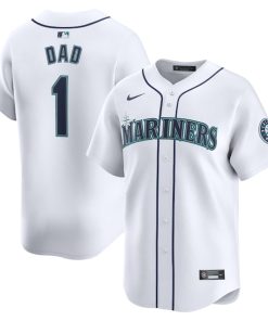 Seattle Mariners Nike #1 Dad Home Limited Jersey - White