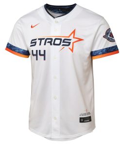 Alternative view of Yordan Alvarez Houston Astros Nike Youth 2025 City Connect Limited Player Jersey - White