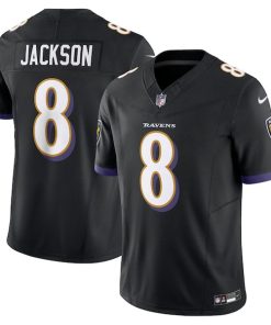 Alternative view of Lamar Jackson Baltimore Ravens Nike Vapor F.U.S.E. Limited Jersey - Black/White