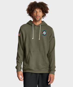 Miami Dolphins Nike 2025 Salute to Service Sideline Standard Issue Dri-FIT Hoodie - Olive
