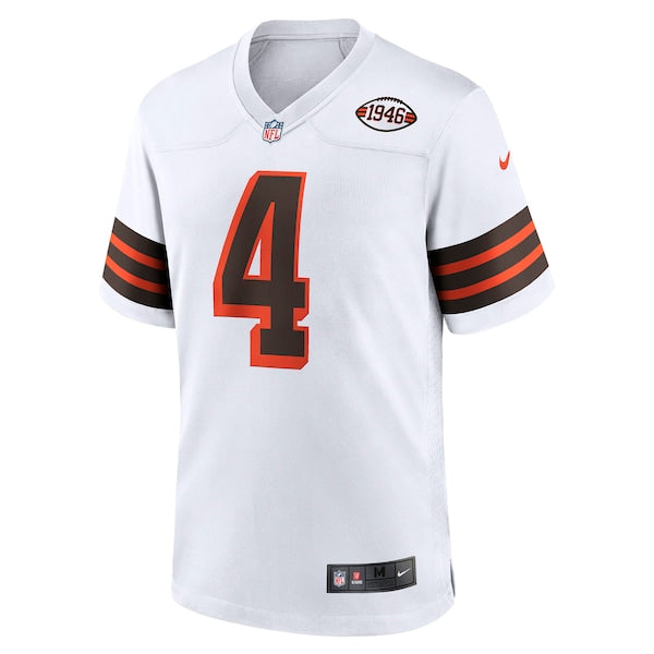 Deshaun Watson Cleveland Browns Nike Alternate Game Jersey - White/Brown - Image 3